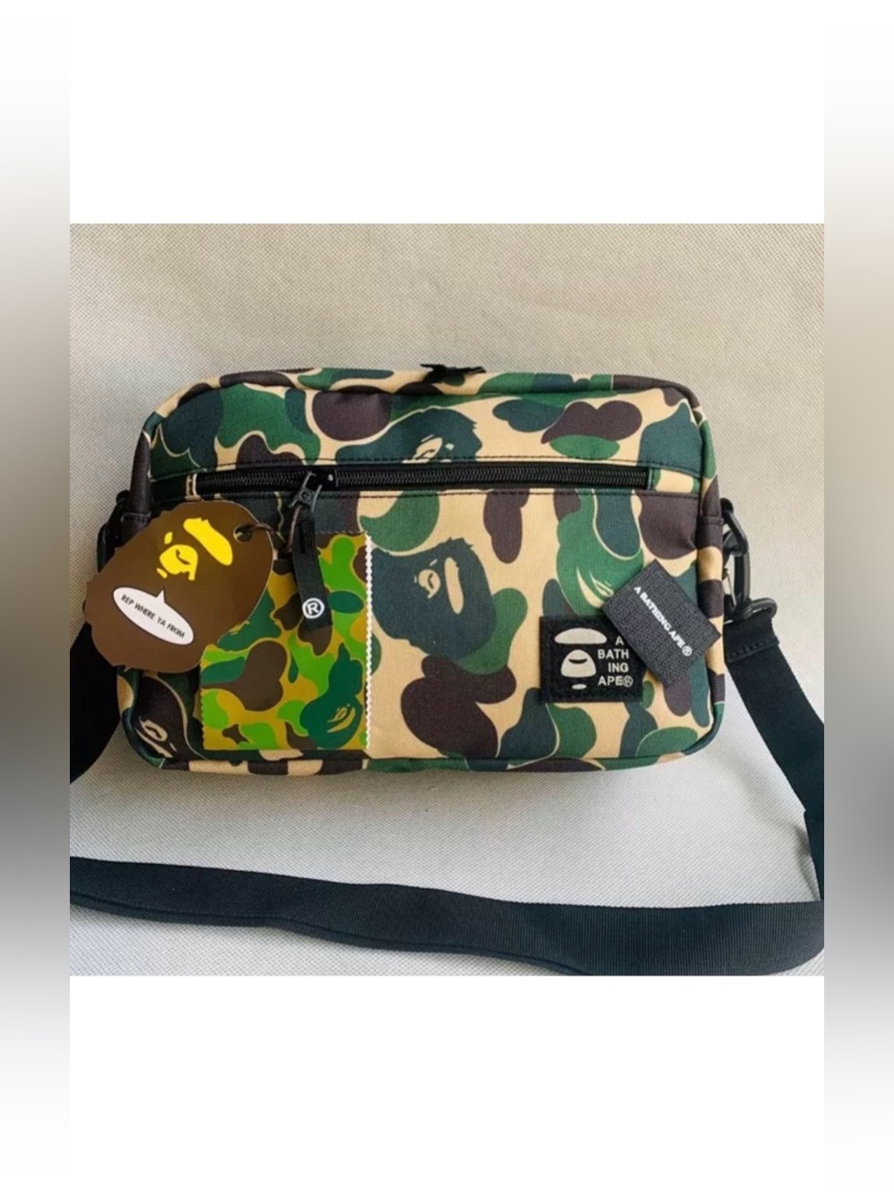 Bape Camo Crossbody Bag - Green, Brown, Black